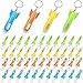 Oppaxf 48 PCS Helicopter Mini Flashlight Keychain Rocket LED Flashlight Mini Flashlights In Bulk Colorful LED Flashlight Small Flashlights for Kids Mini LED Flashlight Keychain Astronaut Party Favors - Image 3