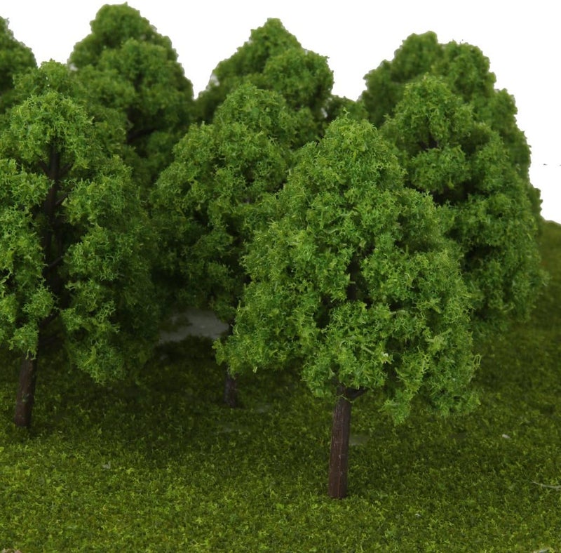 klarako 65x Plastic 3.15in 1/150 N Gauge Trees Train Park Building Sandtable Accessories - Image 4