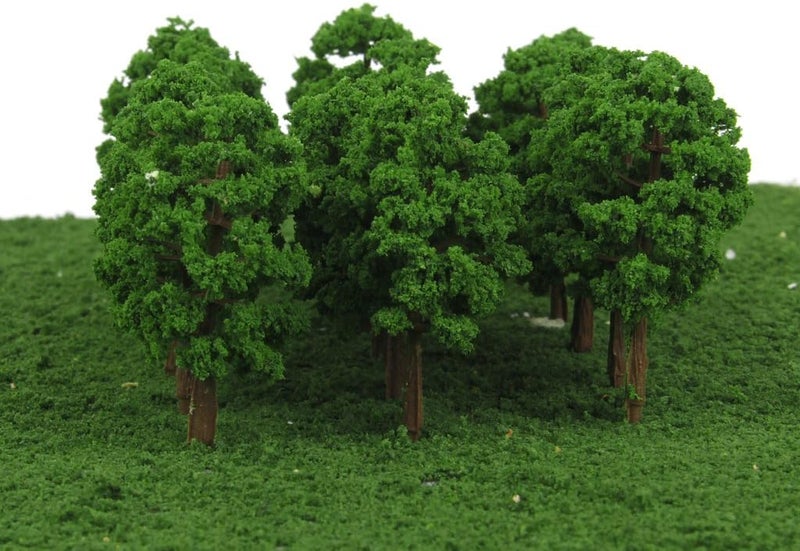 klarako 65x Plastic 3.15in 1/150 N Gauge Trees Train Park Building Sandtable Accessories - Image 1