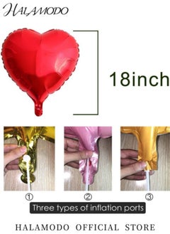 Heart Shape Foil Mylar Balloons Heart Mylar Balloons for Valentine's Day & Birthday Party Decorations & Wedding Decor & Engagement & Holiday - pzsku/ZEDD7CA079EC7519A1708Z/45/_/1740448011/195d3df9-3f05-42e2-b3e4-60c2063694a6