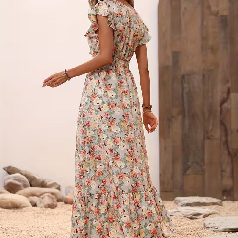 Women's Floral Print Sleeveless Summer Dress - Image 3