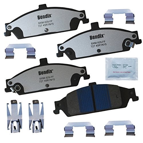 Bendix Fleet Metlok MKD727FM Semi-Metallic Front Brake Pads for Chevrolet Classic 2005-2004, Malibu 2003-1997, Oldsmobile Alero 2004-1999, Cutlass 1999-1997, Cutlass Supreme 1997 - Image 1