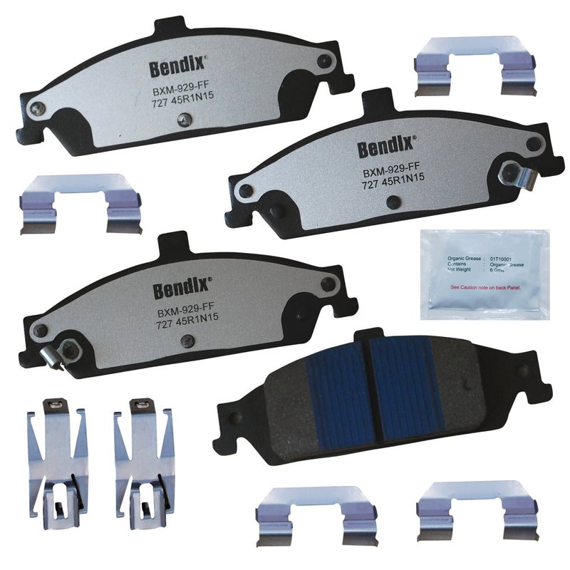 Bendix Fleet Metlok MKD727FM Semi-Metallic Front Brake Pads for Chevrolet Classic 2005-2004, Malibu 2003-1997, Oldsmobile Alero 2004-1999, Cutlass 1999-1997, Cutlass Supreme 1997 - Image 2