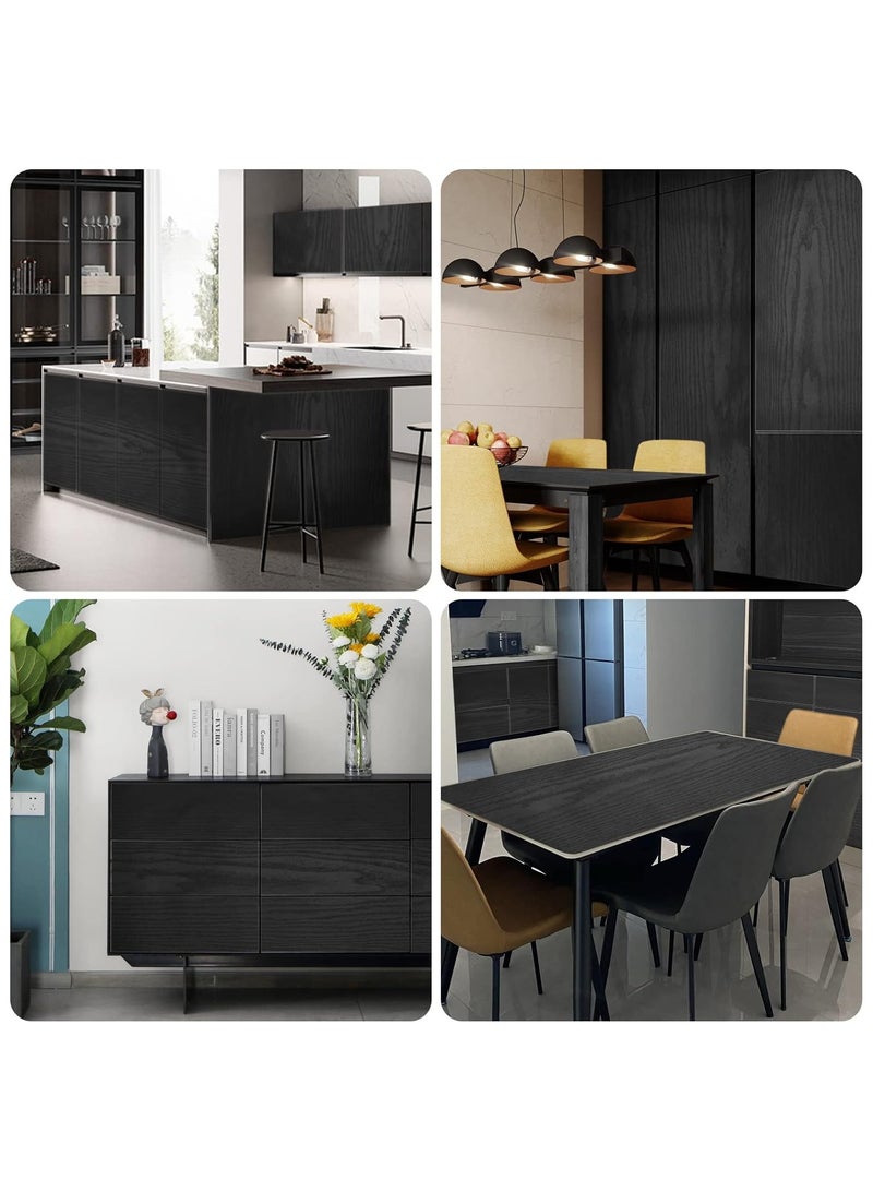 آنا ورق حائط ذاتي اللصق بتصميم خشب مزيف 40 سم × 10 م مقاوم للماء والرطوبة والزيوت لتجديد المنزل - Image 5