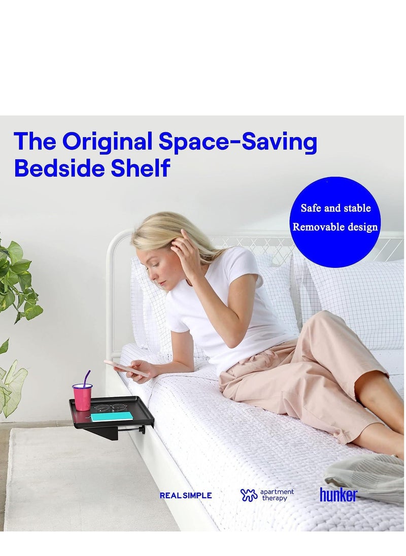 Generic Bedside Shelf, Modern Clamp-On Floating Nightstand And Bedroom Bed Shelf Tray, Clipped in bunk beds, For Home, Dorm, Rv Or Apartment (Excluding accessories on bedside racks)  - Image 4
