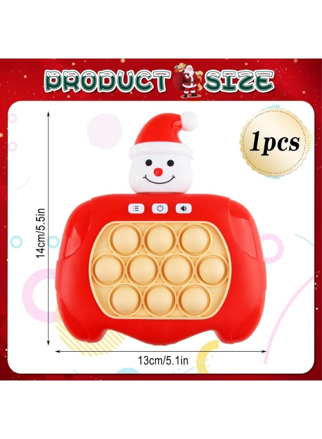 سنو مان لعبة رجل الثلج بوب ات الضوئية - جهاز تحكم ألعاب بوب ات، لعبة ألغاز سريعة، لعبة دفع الفقاعات لتخفيف التوتر للبالغين والأطفال، 4 أوضاع (أحمر) - Image 2