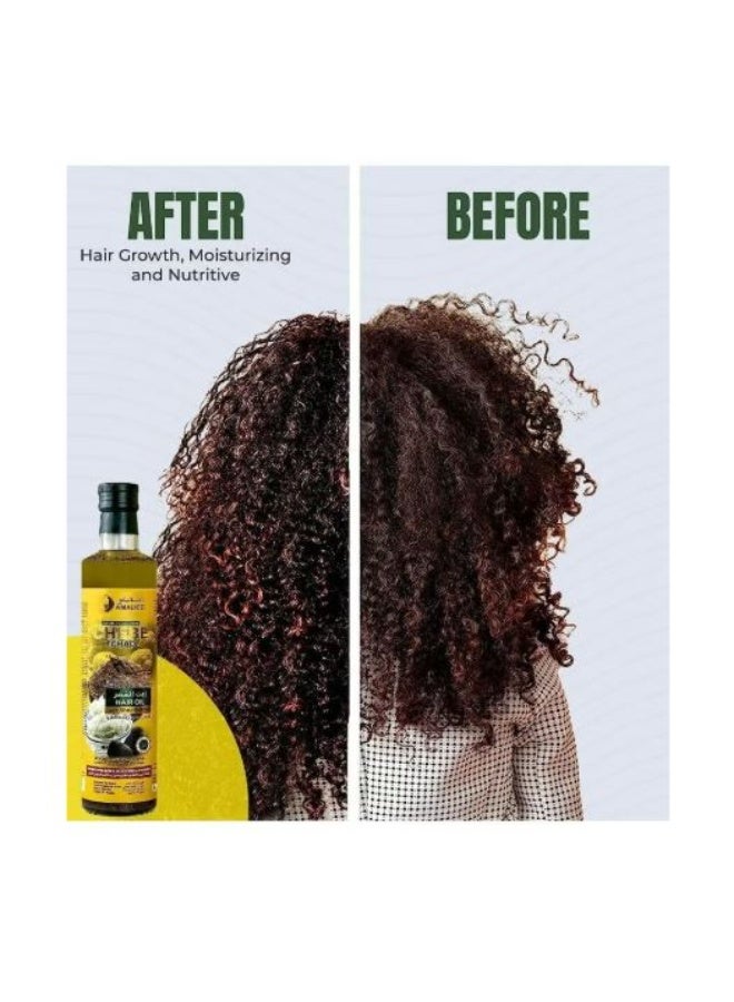 AMALICO Chebe Oil for Hair Growth with SHEA BUTTER - Ready-to-Use Authentic African Chebe Powder for Hair Growth, Shea Butter, Palm Oil, Almond Oil, Olive Oil, Ostrich Oil 250 ML - Image 2