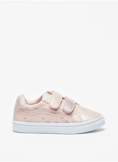 Girls Butterfly Print Sneakers with Hook and Loop Closure