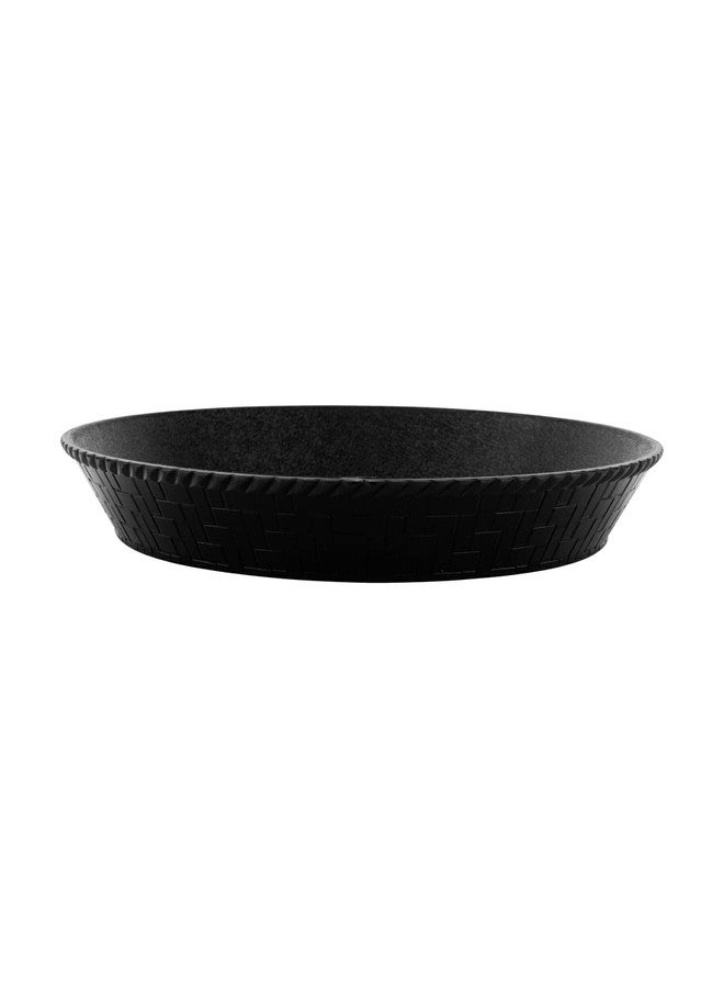Get G.E.T. RB-890-BK Round Serving Basket with Drainage Slots, 10.5", Black (Set of 12) - Image 3
