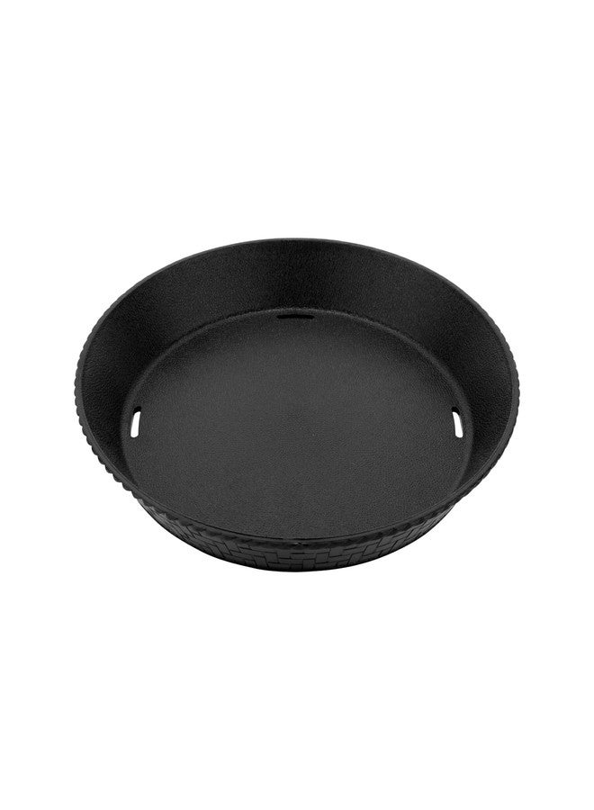 Get G.E.T. RB-890-BK Round Serving Basket with Drainage Slots, 10.5", Black (Set of 12) - Image 1