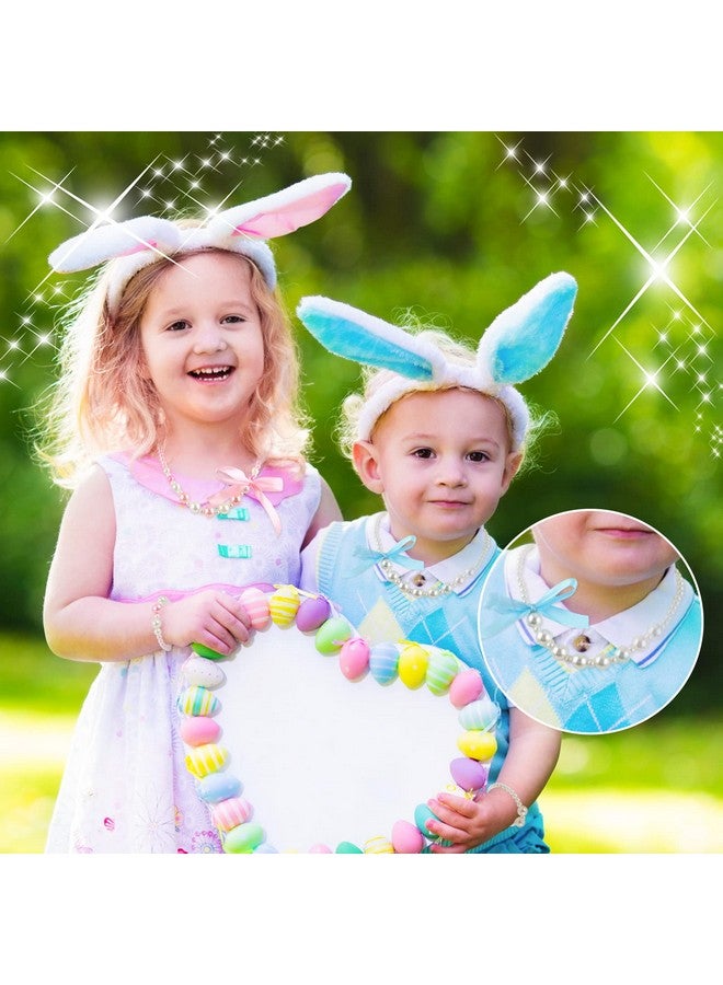 Batiyeer 12 مجموعة هدايا حفلة شاي للفتيات عقد خرز سوار خرز مجموعة أزياء الأميرة مجوهرات تظاهرية عقد لؤلؤ مع حقيبة مخملية وردية لعيد الميلاد تنكرية لعب الأدوار حشو حفلة - Image 5