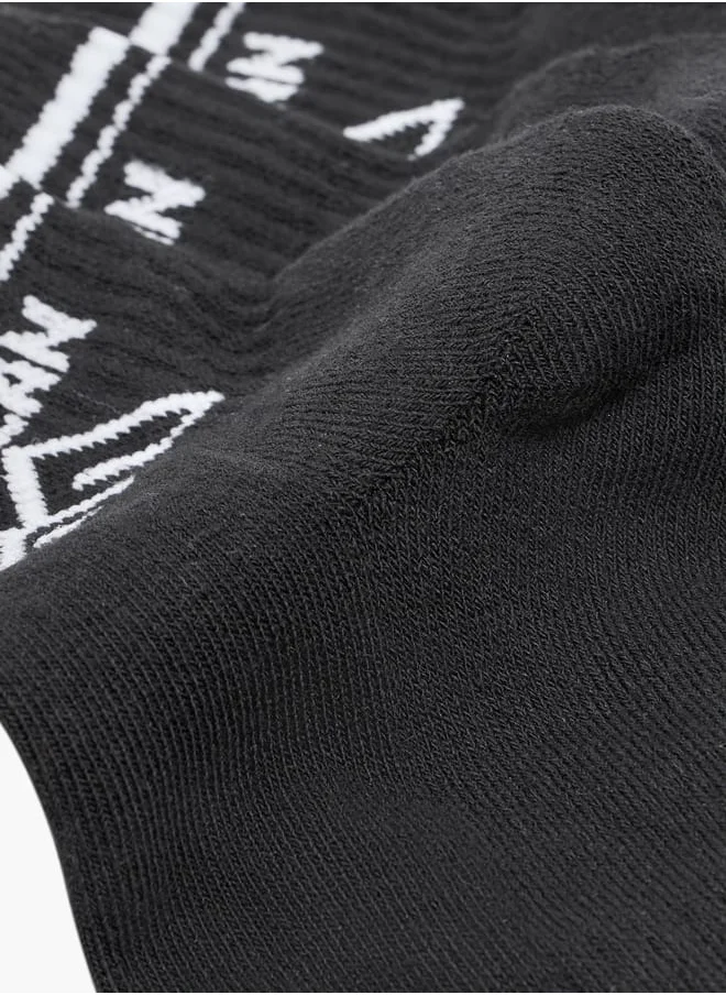 Oaklan by Shoexpress Logo Print Ankle Socks - Set of 5