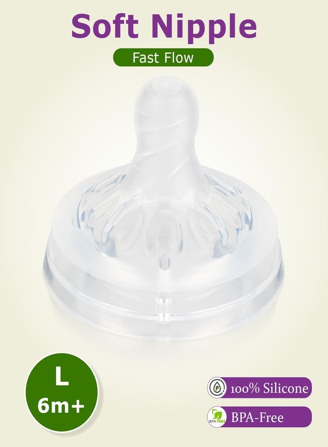 joyfeed Silicone Bottle Nipples for Philips Avent Natural Baby Bottles,Size 5 Nipple,6m+,Flast Flow, 6 Count - Image 2