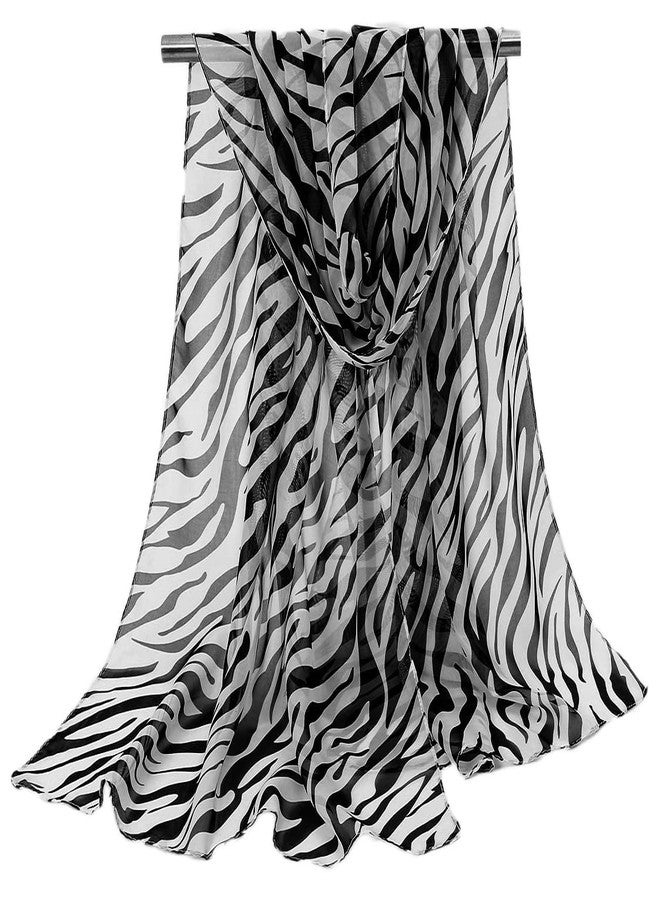 Mealah Womens-Zebra Shawl Scarf - Lightweight Wrap Scarves Shawl Large Stripe Sunscreen Scarve for Spring Summer Travel - Image 3