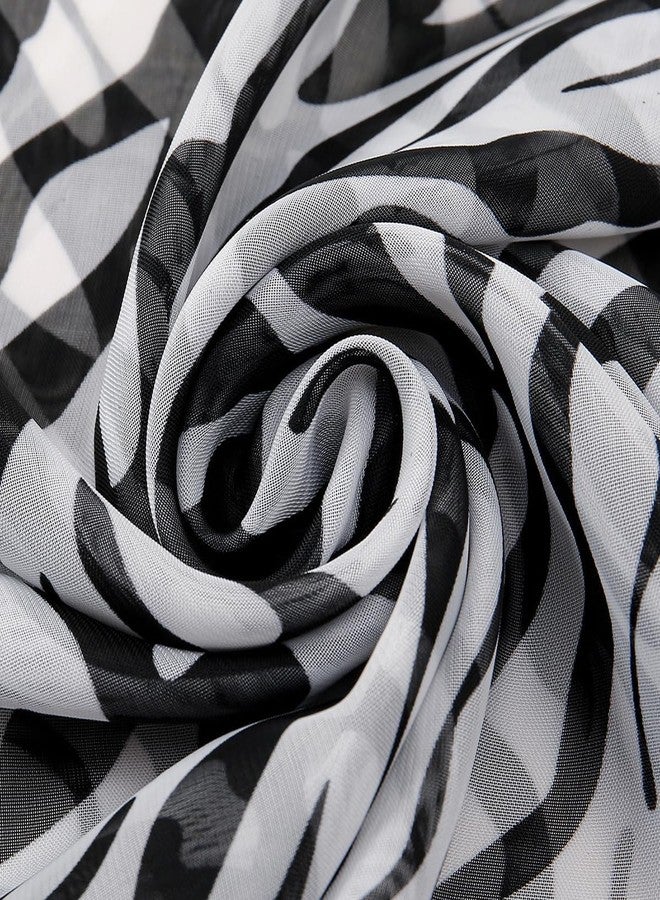 Mealah Womens-Zebra Shawl Scarf - Lightweight Wrap Scarves Shawl Large Stripe Sunscreen Scarve for Spring Summer Travel - Image 5