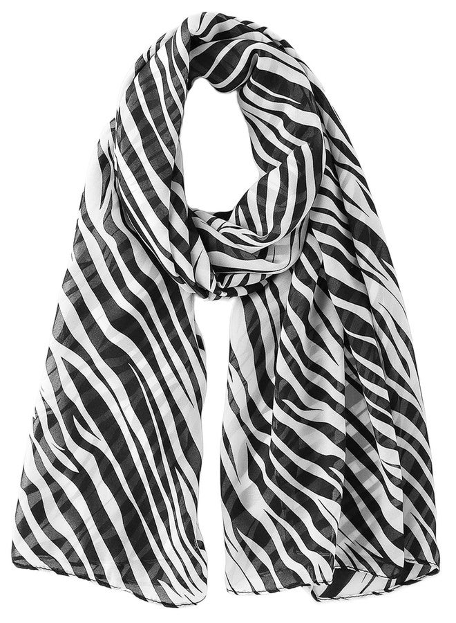 Mealah Womens-Zebra Shawl Scarf - Lightweight Wrap Scarves Shawl Large Stripe Sunscreen Scarve for Spring Summer Travel - Image 1