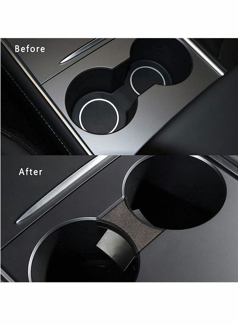KASTWAVE Auto Accessories for Tesla Model 3/Model Y 2021 car Water Cup Slot Slip Limit Clip ABS Turn Fur Car Cup Holder Limiter (Black) - Image 4