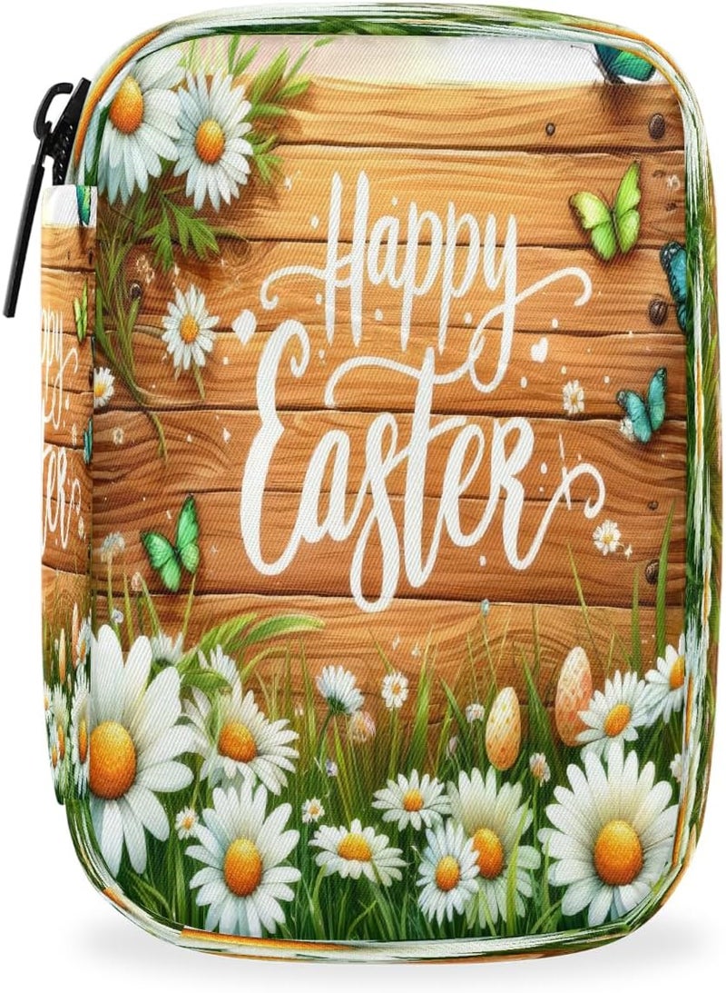 Festival Easter Flower Pill Case Travel Pill Organizer Weekly 7 Day Portable with Zipper Medicine Box Pill Case for Vitamins, Birth Control,Fish Oils,Medication, Supplements - Image 1