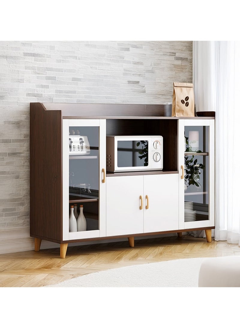 AGD Kitchen storage cabinet with open shelves and drawers, dust-proof closed doors, multi-purpose for living room, kitchen, and entryway - Image 4