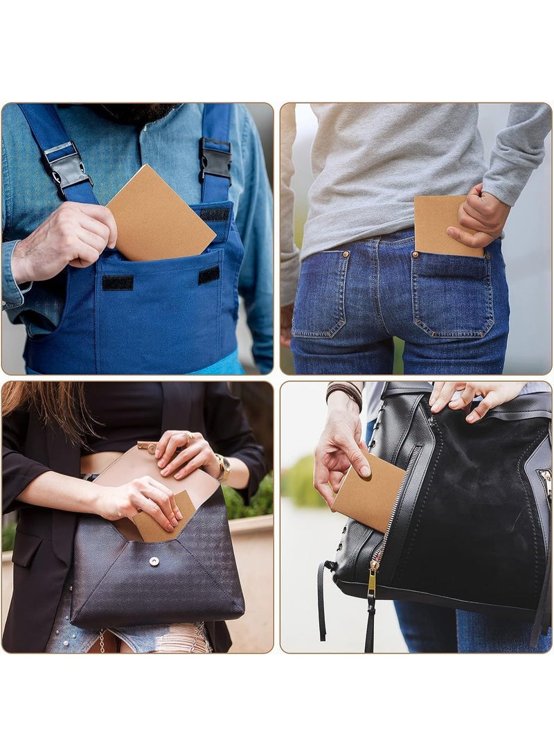 Pocket Notebook, 6 Pack Softcover Mini Notebooks 3.5" x 5.5" Kraft Brown Notebook Small Memo Notepad for Men Women Kids Traveler Author, 30 Sheets,60 Lined Pages, College Student Homework Book - Image 3