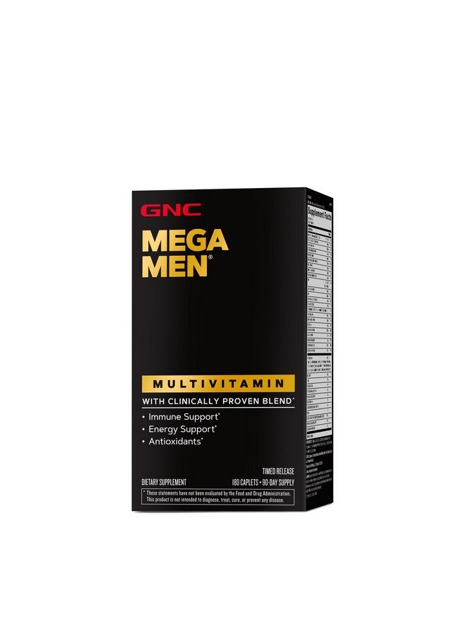 جي إن سي فيتامينات متعددة من GNC Mega Men | مضادات الأكسدة، صحة القلب، ودعم المناعة | 180 قرصًا - Image 1
