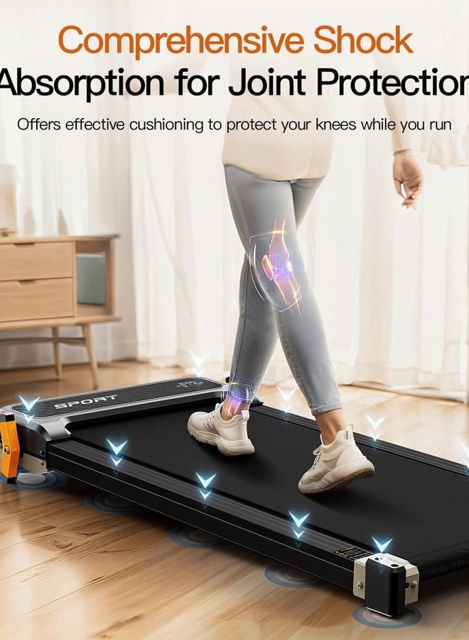 FUNRAY Versatile Walking Pad Treadmill with Incline - Dual-Sided Under Desk Treadmill with Foot Massage,2 in 1 Walking Pad for Home/Office, Portable Compact Treadmills with 330LBS Weight Capacity - Image 5