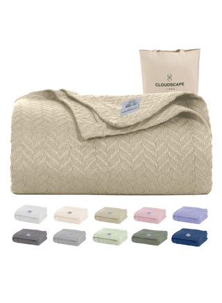 100% Cotton Herringbone Blanket for All Season, Soft and Breathable Thermal Blanket,Fog - pzsku/ZEDD8BE72FD3604467542Z/45/1752324860/ba69f3cd-cf26-4c27-9958-b357c019df76