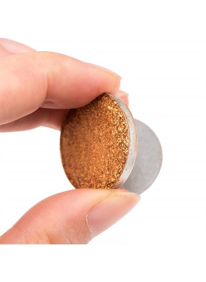 Allwon 56Pcs Metal Stickers for Magnetic Palette Empty Eyeshadow Makeup Palette + Depotting Spatula (28Pcs Round + 28Pcs Square) - Image 5