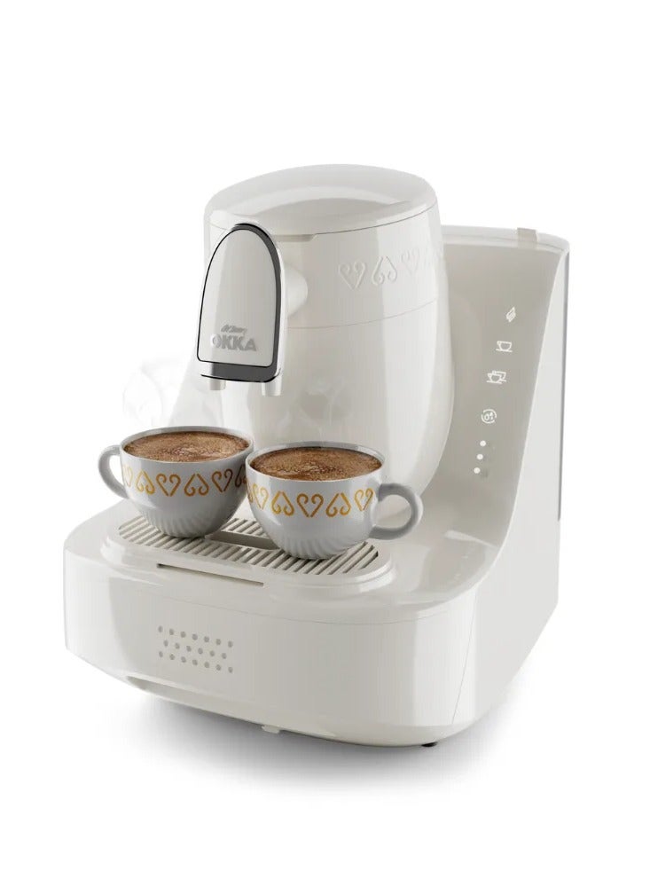 arzum okka ARZUM OKKA ARZUM OKKA ELIT COFFEE MACHINE (WHITE - CHROME)-OK0040-05COFFEE MACHINE - Image 2