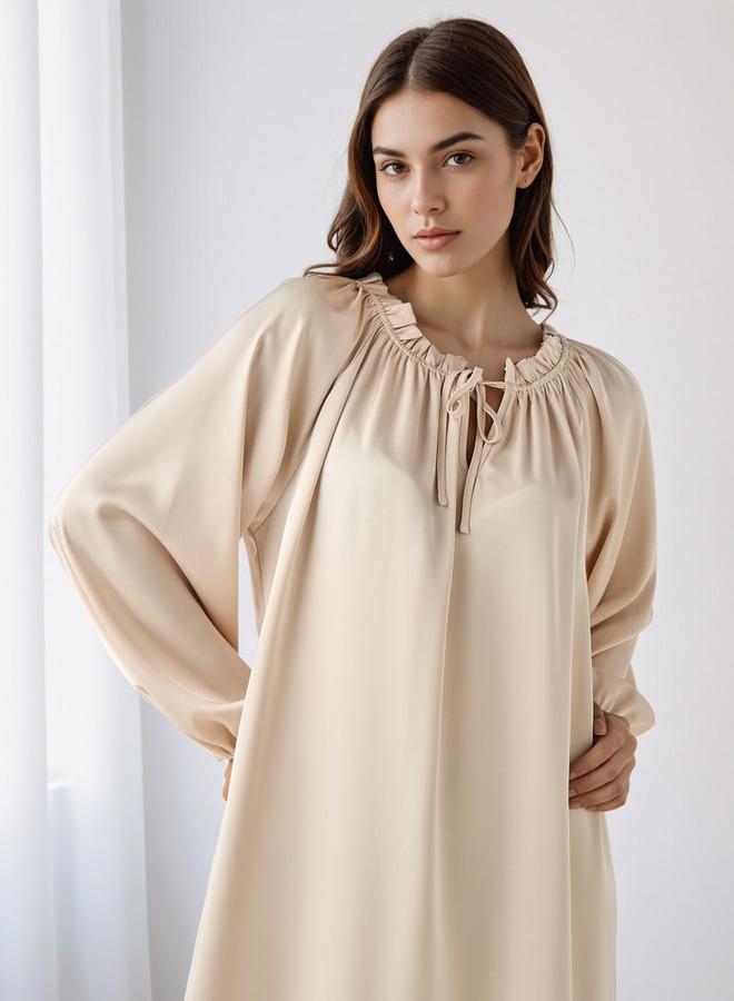 Splash FAV Shift Midi Dress with Tie-Ups - Image 4