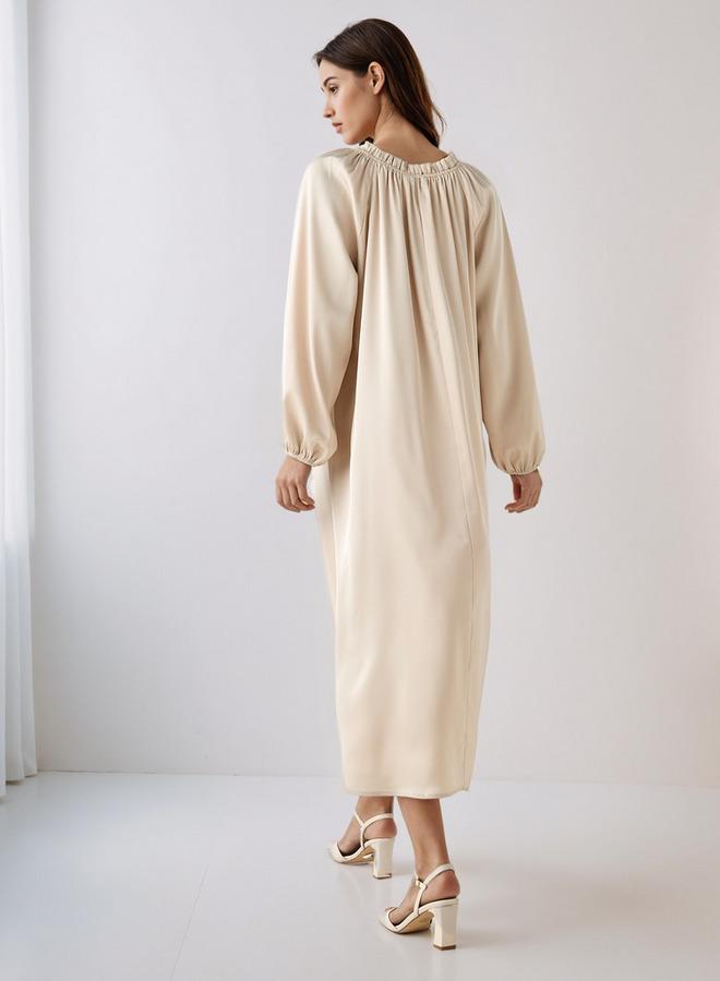 Splash FAV Shift Midi Dress with Tie-Ups - Image 3