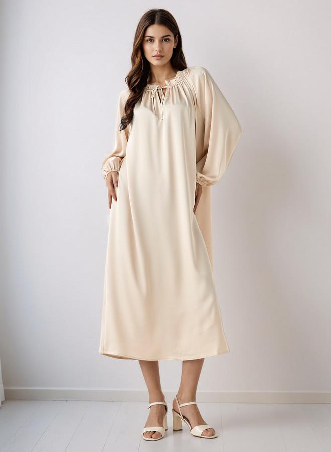 Splash FAV Shift Midi Dress with Tie-Ups - Image 2