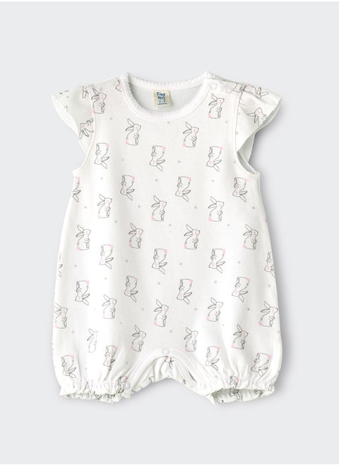 Baby Girl White Bunny Onesie