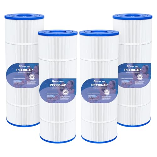 Future Way CCP320 Pool Filter Cartridges Replacement for Pentair Clean Clear Plus 320 Replace Pleatco PCC80PAK4 Pentair R173573 160340 320 sqft 4 Pack