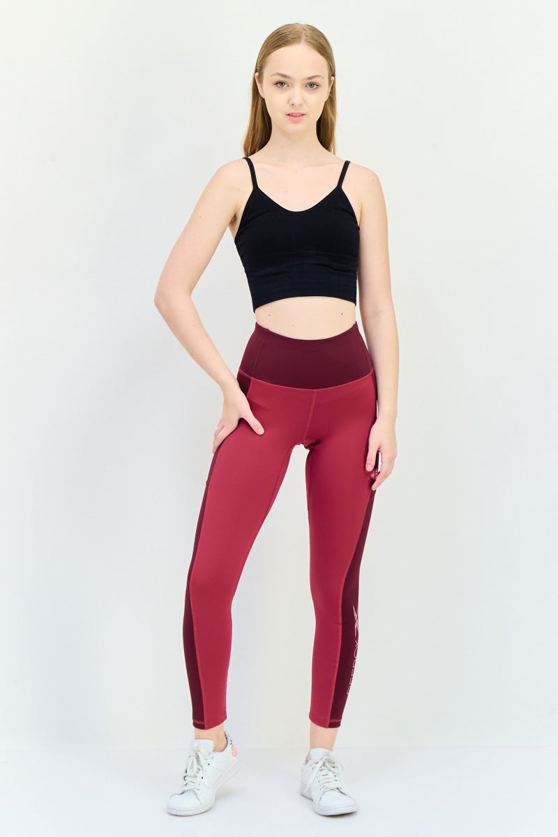 Reebok ليغينغز تدريب رياضية للنساء، بورغندي - Image 4
