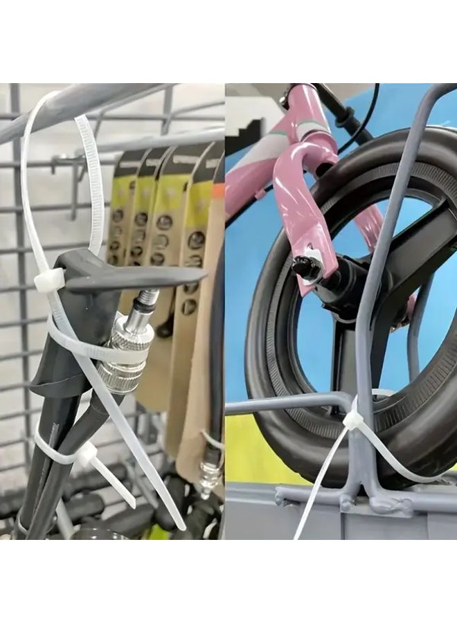 White Nylon Cable Ties 300Pcs Self Locking 4 6 8 Inch for Home Organization - Image 4