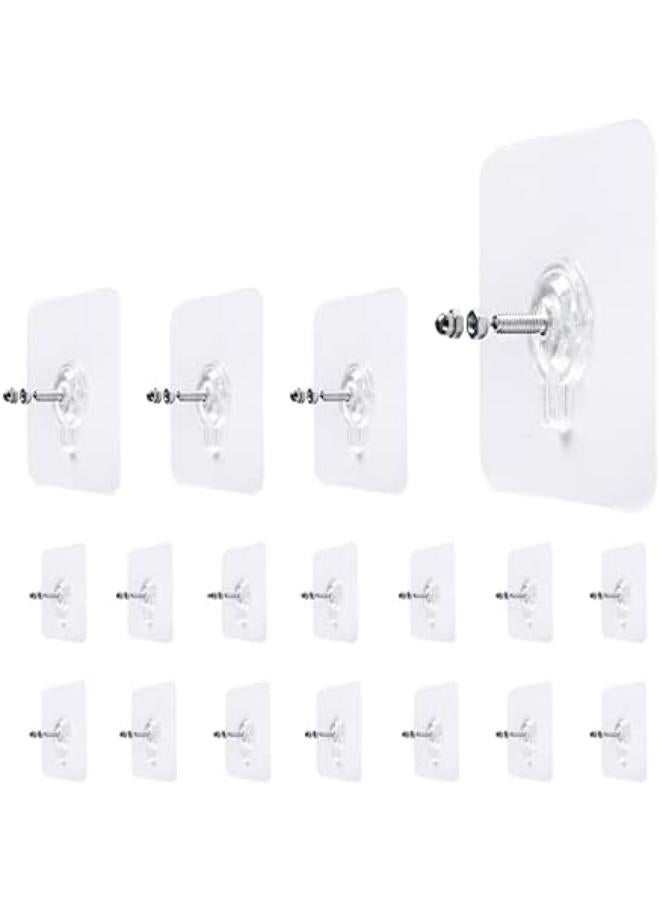 Lajar 18 Pcs Screw Free Stickers For Hanging, Seamless Screws For Wall, Adhesive Wall Mount Hanging Nails For Bathroom Kitchen (12Mm) - Image 1