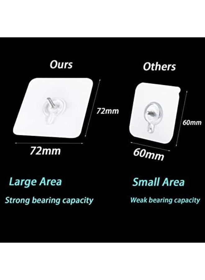 Lajar 18 Pcs Screw Free Stickers For Hanging, Seamless Screws For Wall, Adhesive Wall Mount Hanging Nails For Bathroom Kitchen (12Mm) - Image 2