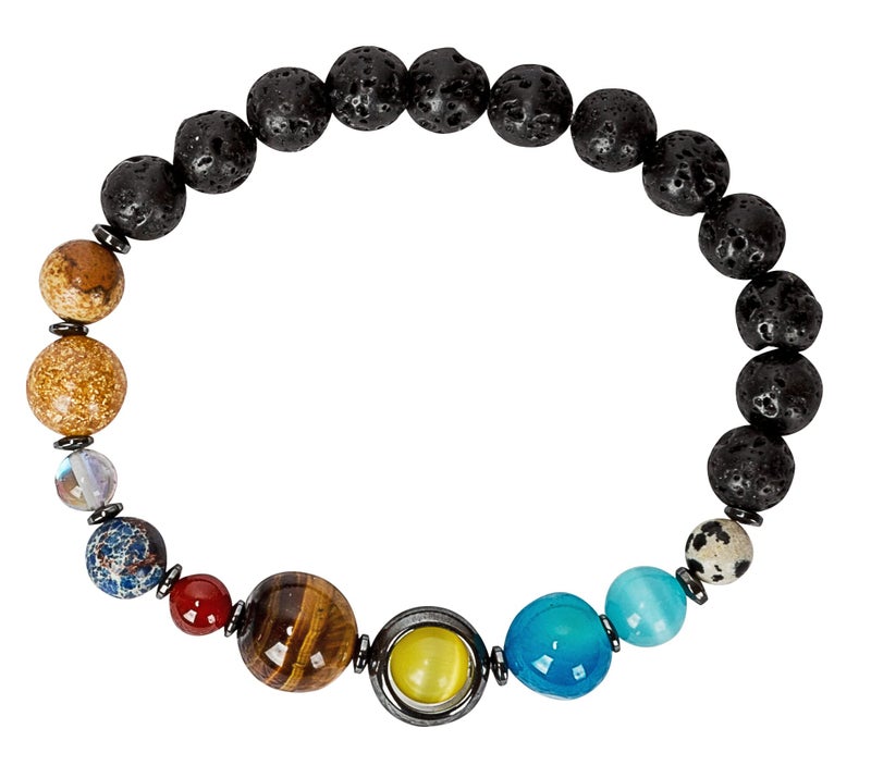 SPUNKYsoul Solar System Earth Planets Bracelet Universe Galaxy His, Men, Him Man Jewelry Gifts Space for Men (His) - Image 1