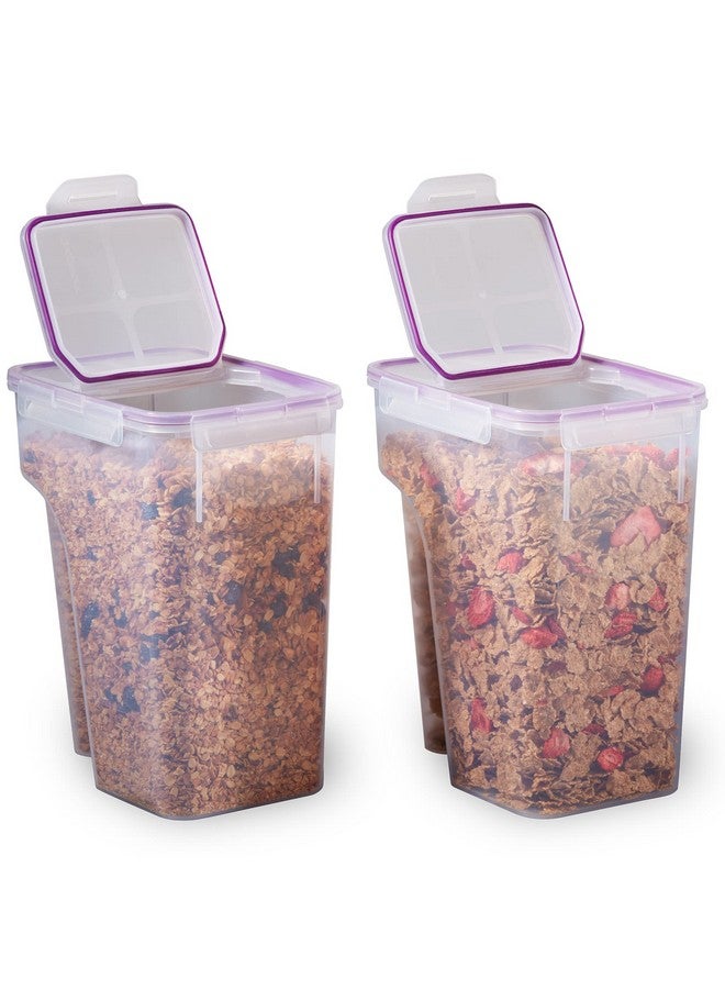 Snapware Airtight 2-Pack (22.8 Cup) Cereal Dispenser Storage Containers, Flip-Top Lid BPA Free, Plastic Containers For Cereal, Rice, Snack, Dry Food and Pantry Organization - Image 1
