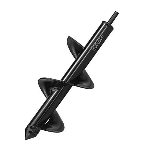 Ruooson Auger Drill Bit for Planting Ruooson 3.7X11.8 in Garden AugerSpiral, Easy Planter Rapid Planter Plant for 3/8" Hex Drive <1Pcs>. (3.7x11.8 in) - Image 4