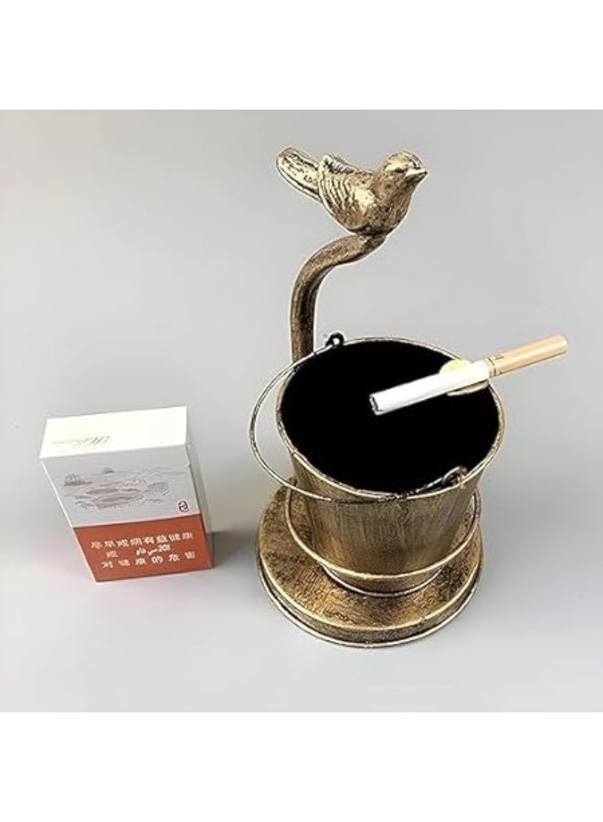 Retro Decorative Tabletop Ashtray, Creative Iron Retro Metal Ashtray, Home Decor Accessories Bar Cafe Living Room Desktop Display Indoor Outdoor Crafts (Birds) - Image 4