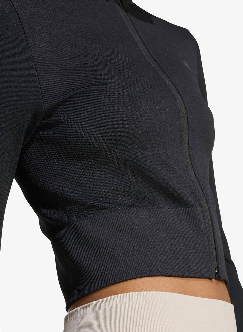 Adidas Workout Essentials Full-Zip Knit Jacket - Image 4