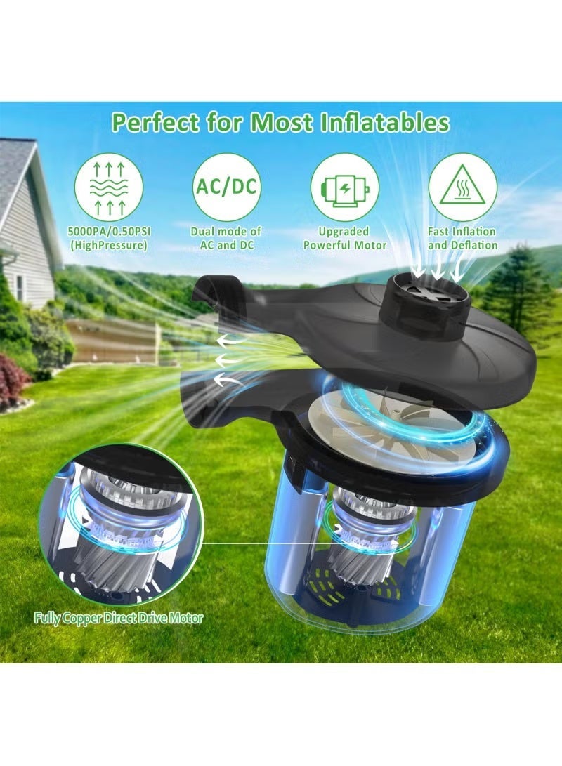 مضخة هواء كهربائية متعددة الأبعاد لمنفاخ الهواء الكهربائي، مضخة هواء محمولة سريعة للنفخ والانكماش، مناسبة للتخييم الخارجي، حصيرة قابلة للنفخ، حصيرة هوائية، قارب، حلقة سباحة - Image 5