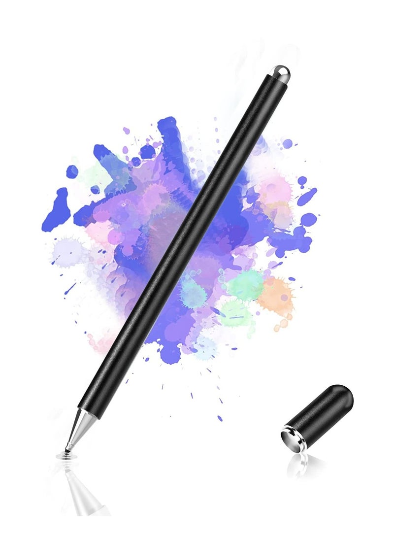 UCHUANG - Stylus Pen for iPad, Disc Stylus Pens for Touch Screens, Passive Stylus with Magnetic Cap, Compatible with Apple/iPhone/iPad/Android/Microsoft Tablets and All Passive Touch Screen (Black) - Image 1