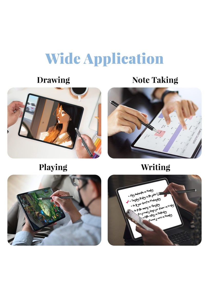 UCHUANG - Stylus Pen for iPad, Disc Stylus Pens for Touch Screens, Passive Stylus with Magnetic Cap, Compatible with Apple/iPhone/iPad/Android/Microsoft Tablets and All Passive Touch Screen (Black) - Image 1