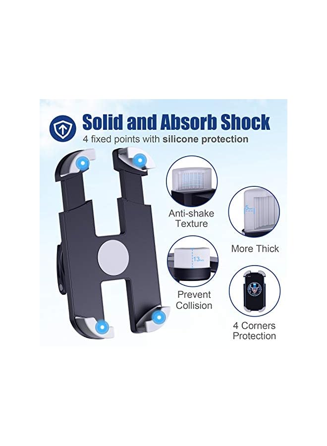 PROMASS Bike Phone Holder, Bike Phone Mount 360 Rotation for Universal Handlebars, Motorcycle Phone Mount, Adjustable Thickened Clamp Compatible with iPhone and Galaxy 3.5 - 6.5 Inches Cellphone - Image 4