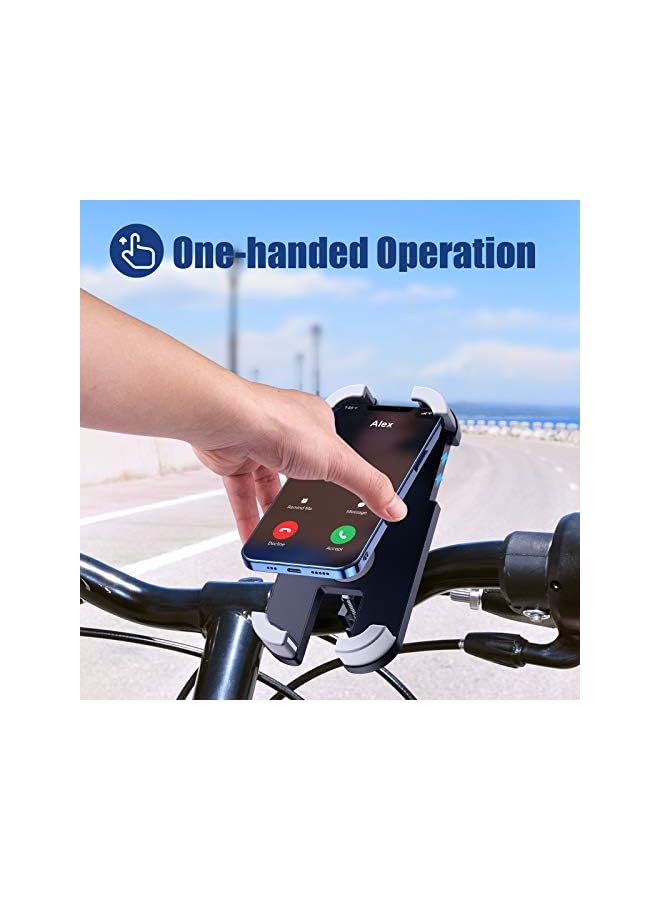 PROMASS Bike Phone Holder, Bike Phone Mount 360 Rotation for Universal Handlebars, Motorcycle Phone Mount, Adjustable Thickened Clamp Compatible with iPhone and Galaxy 3.5 - 6.5 Inches Cellphone - Image 5