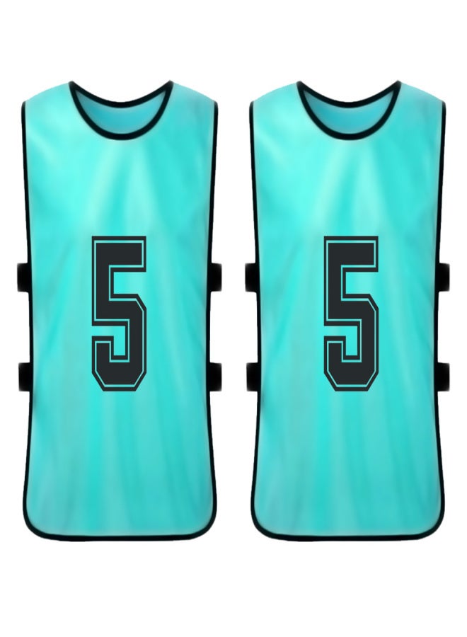 6 PCS Adults Soccer Pinnies Quick Drying Football Team Jerseys Youth Sports Scrimmage Soccer Team Training Numbered Bibs Practice Sports Vest - Image 3