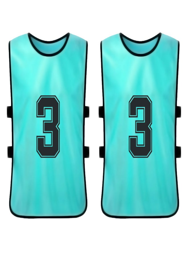 6 PCS Adults Soccer Pinnies Quick Drying Football Team Jerseys Youth Sports Scrimmage Soccer Team Training Numbered Bibs Practice Sports Vest - Image 4